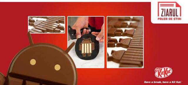 Teaser Android 4.4 Kit Kat postat pe pagina Kit Kat România! Noul Android se lansează În curând!