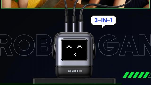 <b>E LUNI e AMAZON: Azi vă recomandăm încărcătorul UGREEN RobotGaN (65W), cu display LED ce afișează „emoții” în timpul alimentării</b>Am tot văzut pe YouTube reclame cu încărcătoare în forma unui robot, cu display LED ce afișează diverse animații în timpul alimentării. Ei bine, am găsit un astfel de model pe Amazon DE. Vine de la UGREEN și beneficiază de 20% extra-discount în această
