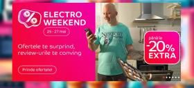 Profită de Electro Weekend la eMAG cu până la 20% extra reducere în perioada 25-27 mai