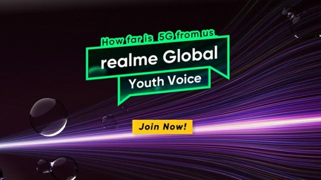 <b>Realme anunță evenimentul Global Youth Voice, prin care tinerii sunt invitați să vorbească despre 5G; Are loc și o tombolă pentru participanți</b>Prin intermediul unui comunicat de presă cei de la Realme anunță astăzi Global Youth Voice, un eveniment care pune tehnologia 5G pe primul plan și care invită tineri din toate colțurile lumii să vorbească despre