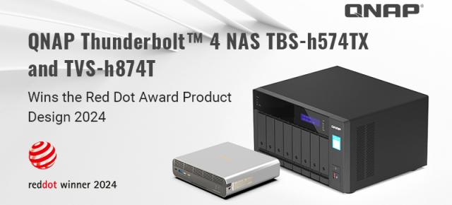 QNAP TBS-H574TX și TVS-H874T câștigă Red Dot 2024; Design compact și performanță pentru profesioniști