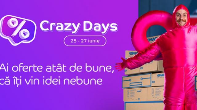 <b>A început Crazy Days pe eMAG! Ce îți cumperi la reducere în perioada 25-27 iunie, de la televizoare pentru finala EURO 2024 și smartphone-uri de vacanță</b>După o mini-vacanță de care sunt sigur că am profitat cu toți, ne întoarcem la muncă și intrăm direct în pâine, sau mai bine zis reduceri, pentru că eMAG a dat startul unei noi runde din seria Crazy Days. Astfel, în perioada 25-27 iunie 2024 