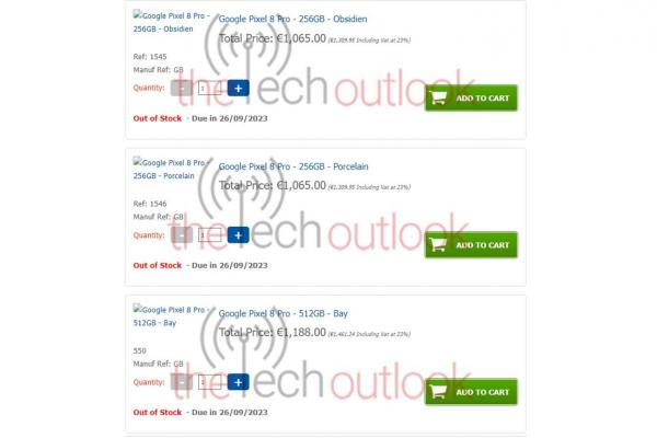 Google Pixel 8 / 8 Pro - Prețuri în Europa